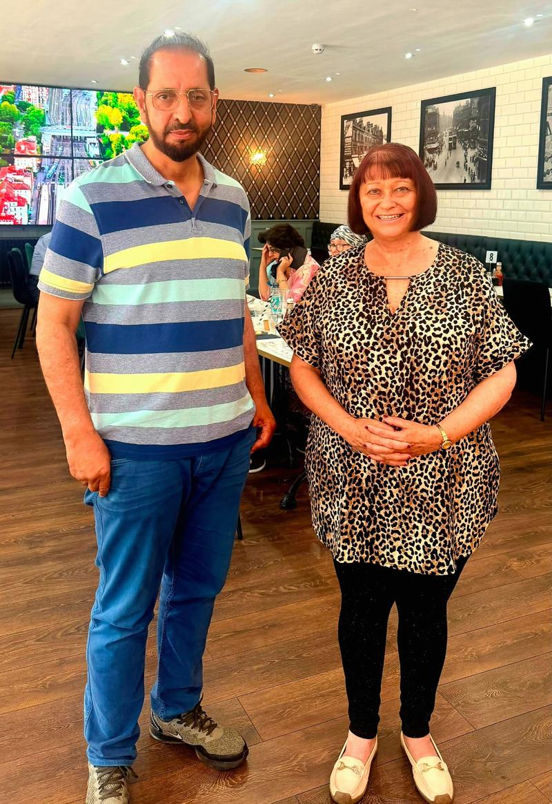 Heather Fletcher with Mohammed Iqbal